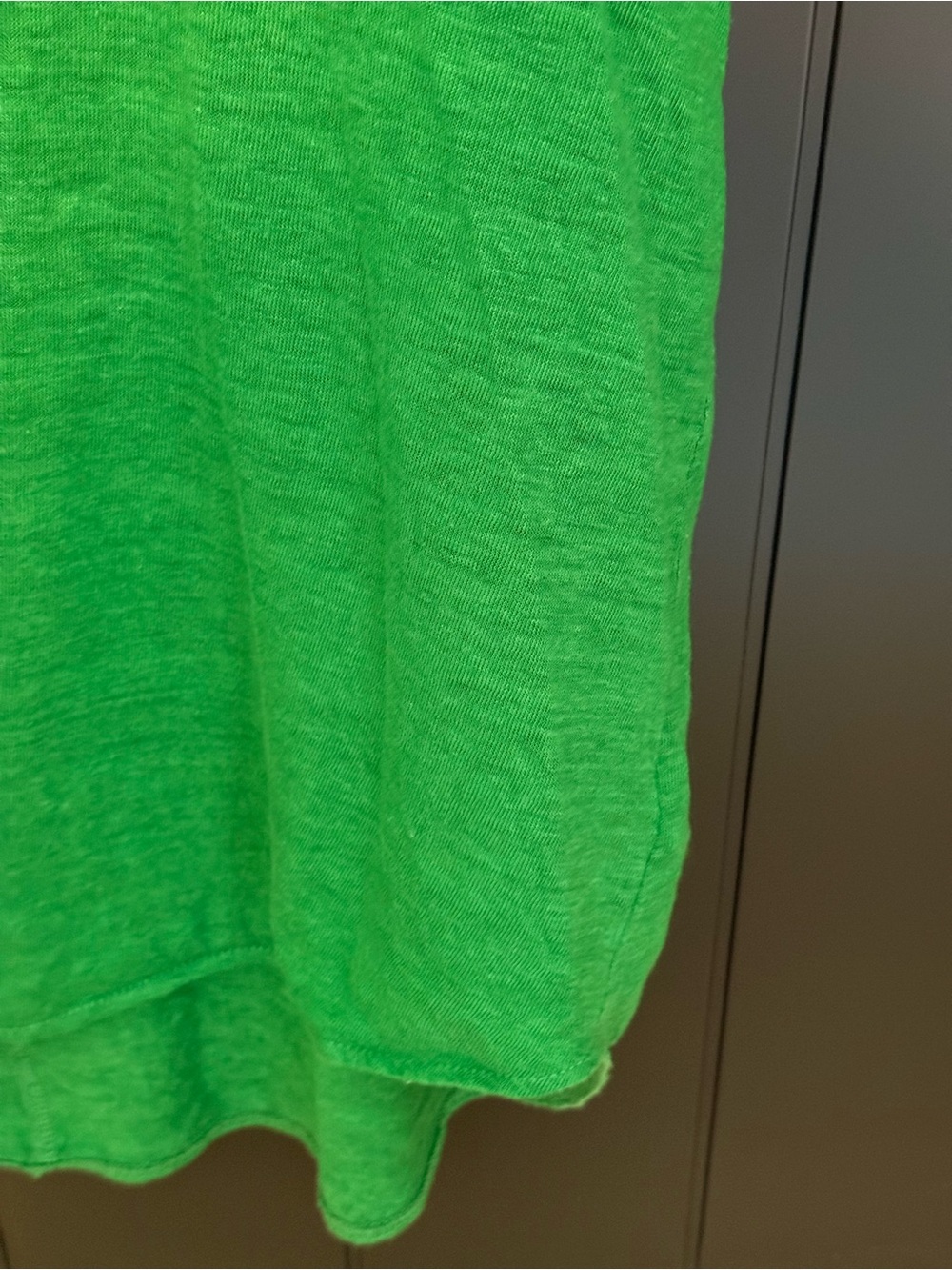 🌴 Tahari Women’s Bright Green 100% Linen V-Neck Short Sleeve Tee - Size 1X - Picture 7 of 11